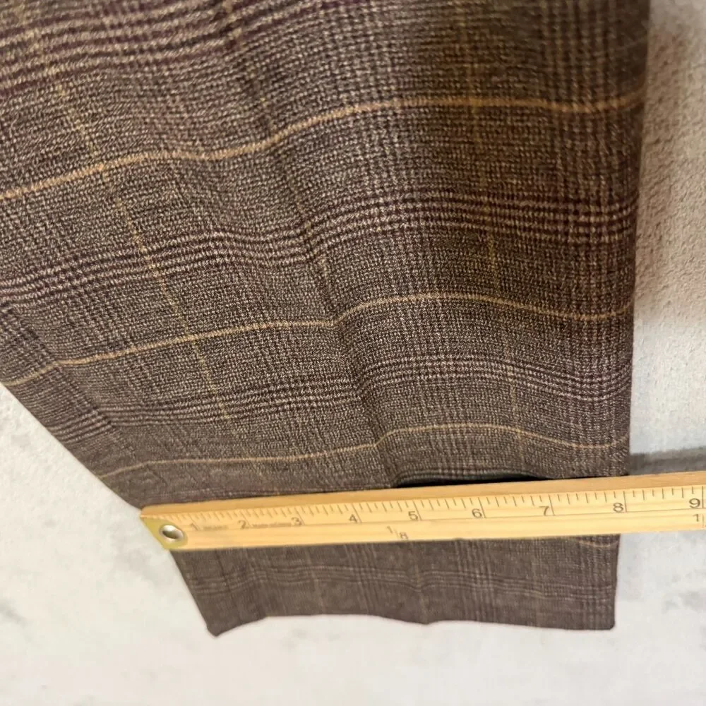 Lauren Ralph Lauren Dress Pants 36x30 (Inseam 28) Brown Glen Plaid Windowpane